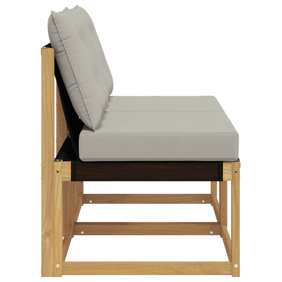 2 Stuk Buiten Midden Sofa Massief acaciahout en Textilene Stof
