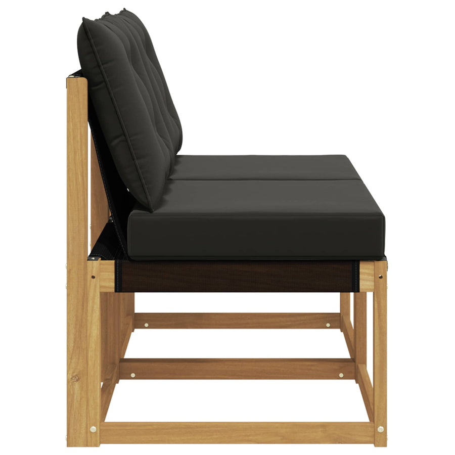 2 Stuk Buiten Midden Sofa Massief acaciahout en Textilene Stof