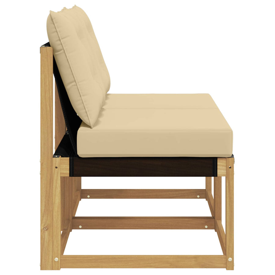 2 Stuk Buiten Midden Sofa Massief acaciahout en Textilene Stof