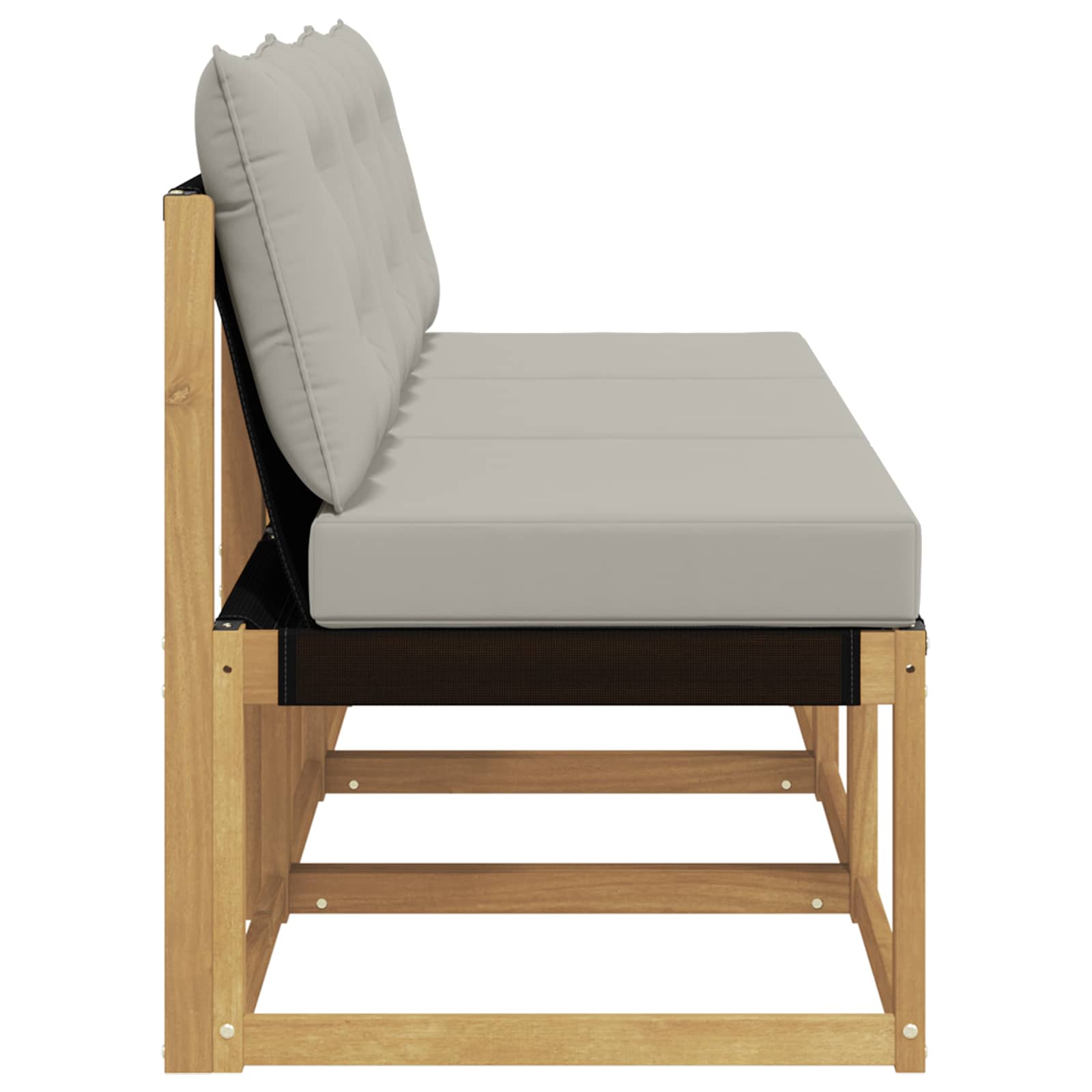 3 Stuk Buiten Midden Sofa Massief acaciahout en Textilene Stof