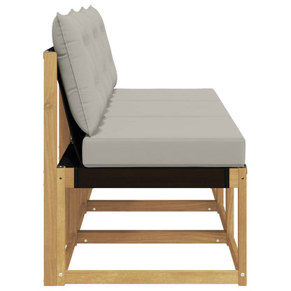 3 Stuk Buiten Midden Sofa Massief acaciahout en Textilene Stof