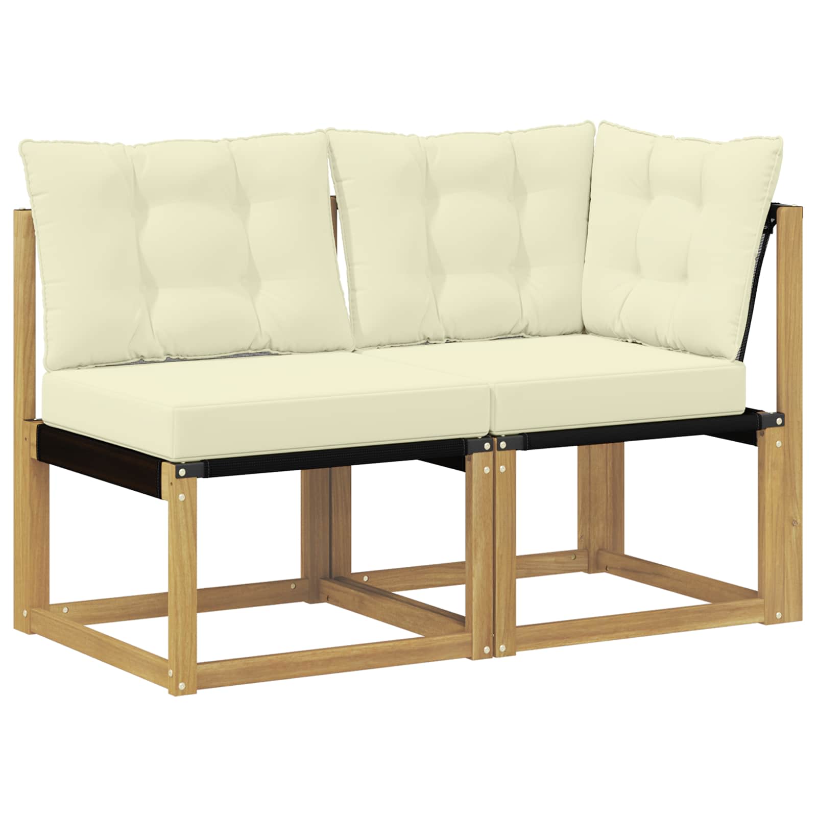 Outdoor Midden- en Hoeksalon met kussen 2 Stuk Wit