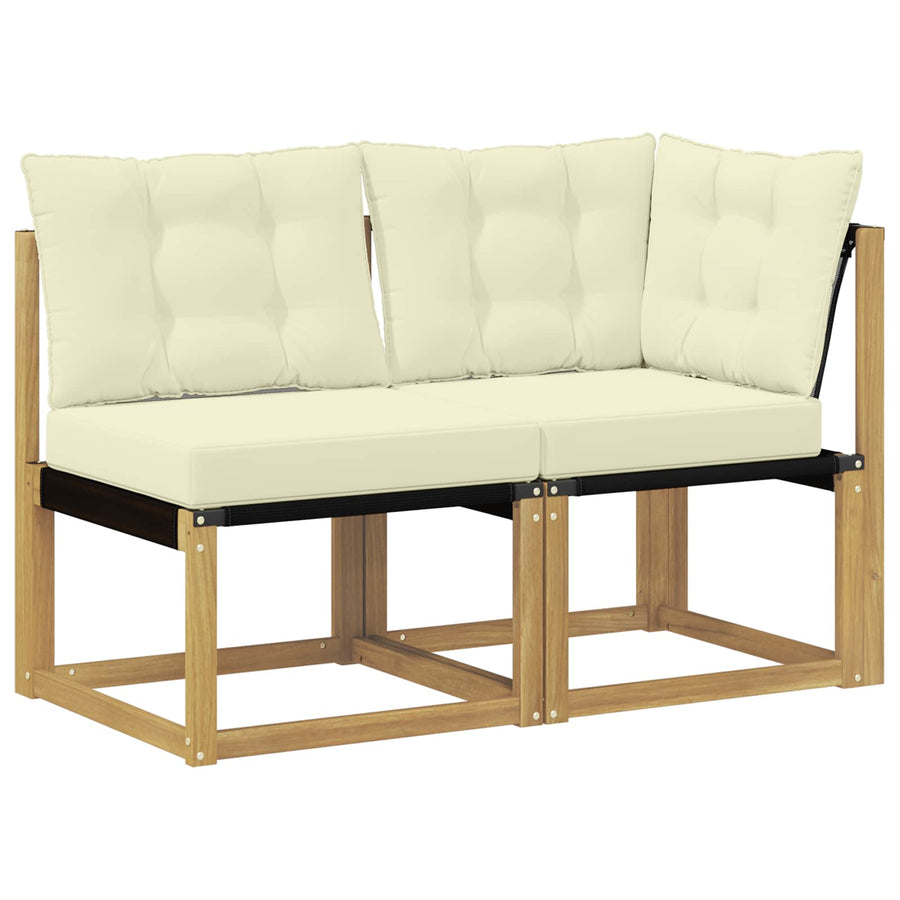 Outdoor Midden- en Hoeksalon met kussen 2 Stuk Wit