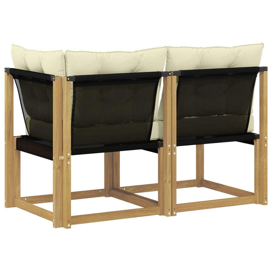 Outdoor Midden- en Hoeksalon met kussen 2 Stuk Wit