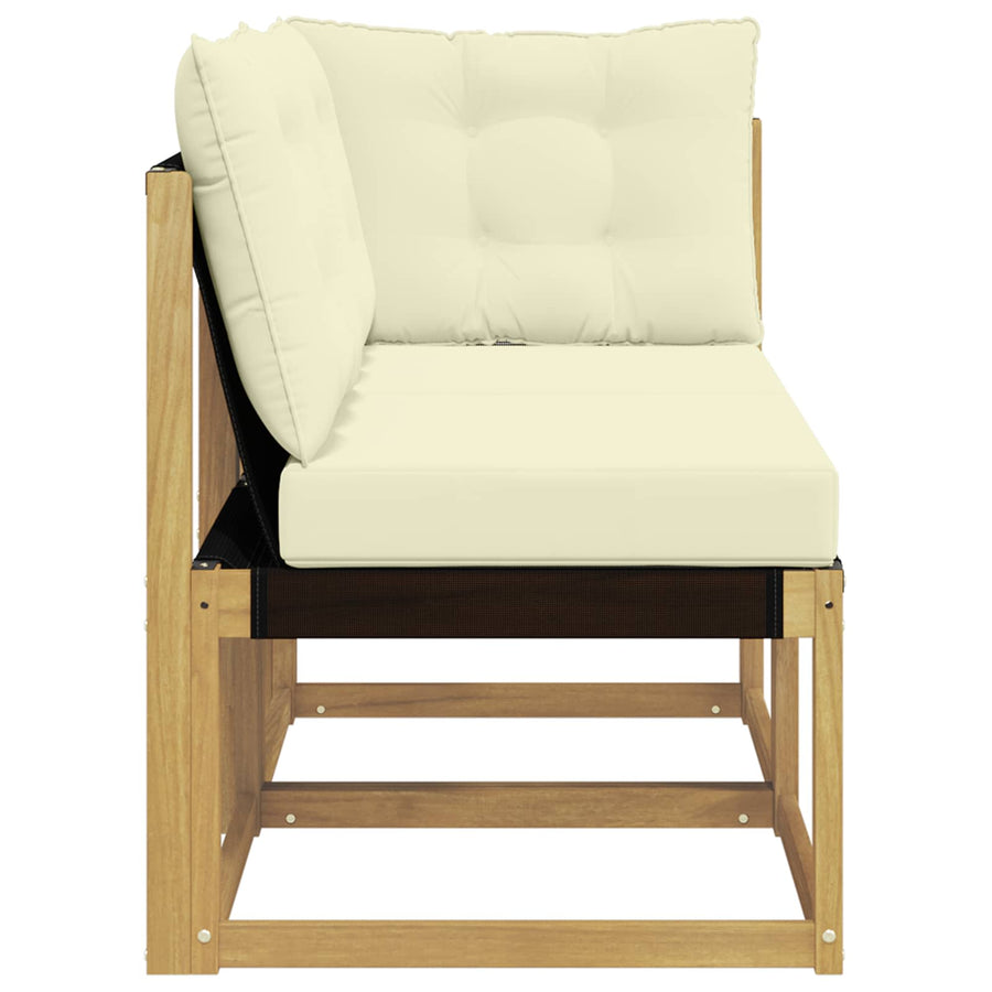 Outdoor Midden- en Hoeksalon met kussen 2 Stuk Wit