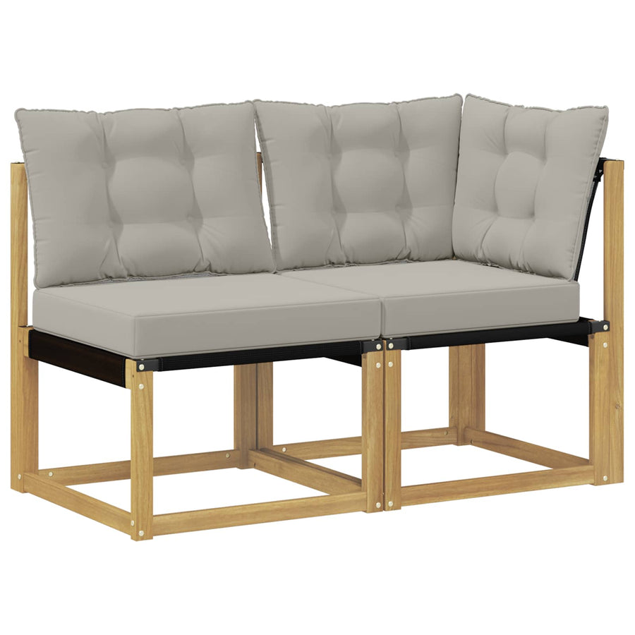 Outdoor Midden- en Hoeksalon met kussen 2 Stuk Wit