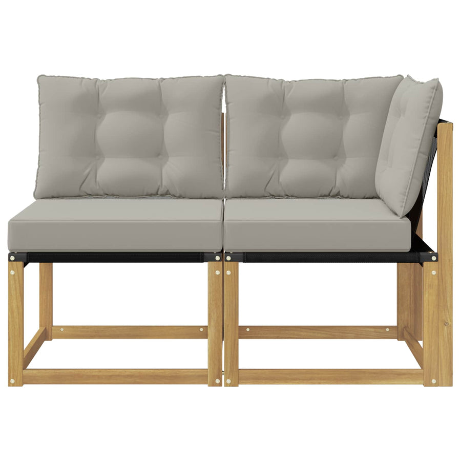 Outdoor Midden- en Hoeksalon met kussen 2 Stuk Wit