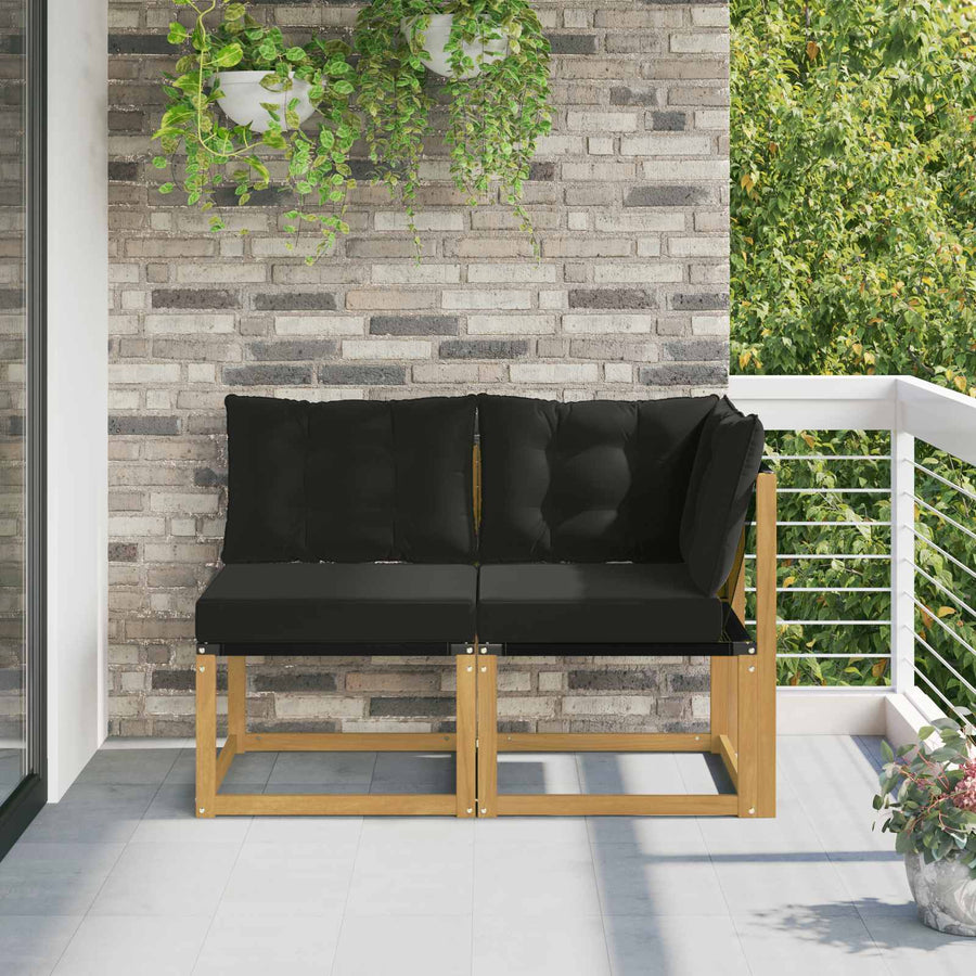 Outdoor Midden- en Hoeksalon met kussen 2 Stuk Wit