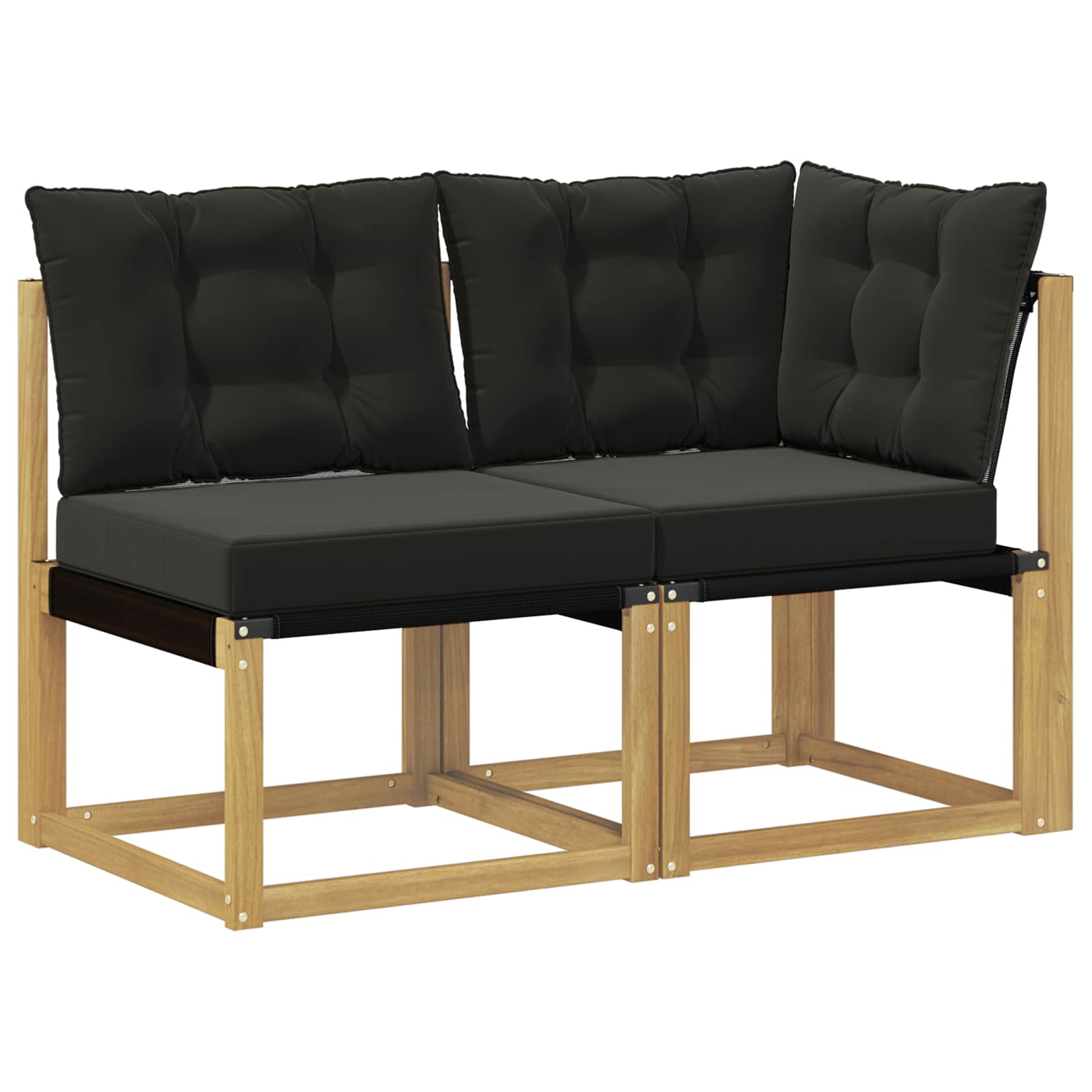 Outdoor Midden- en Hoeksalon met kussen 2 Stuk Wit