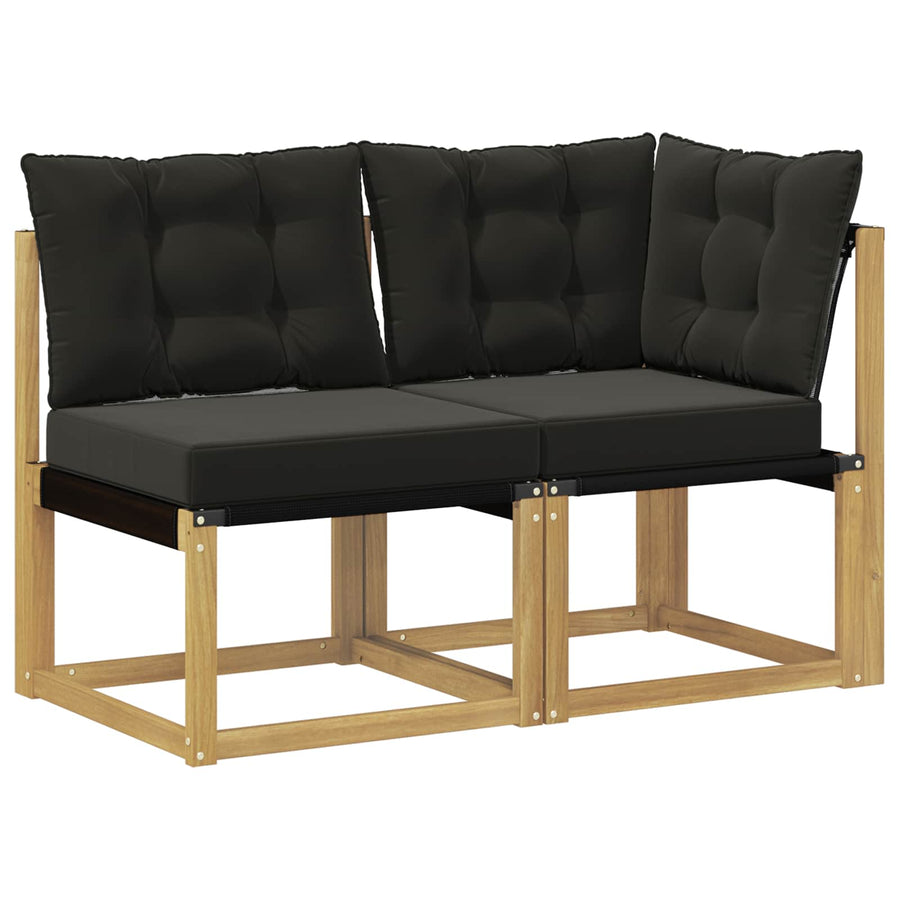 Outdoor Midden- en Hoeksalon met kussen 2 Stuk Wit