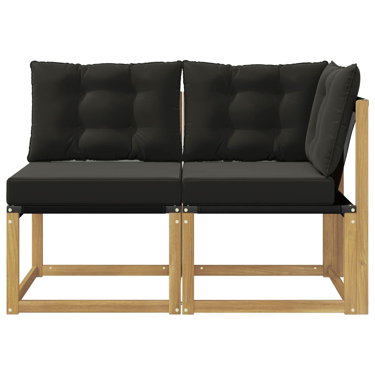 Outdoor Midden- en Hoeksalon met kussen 2 Stuk Wit
