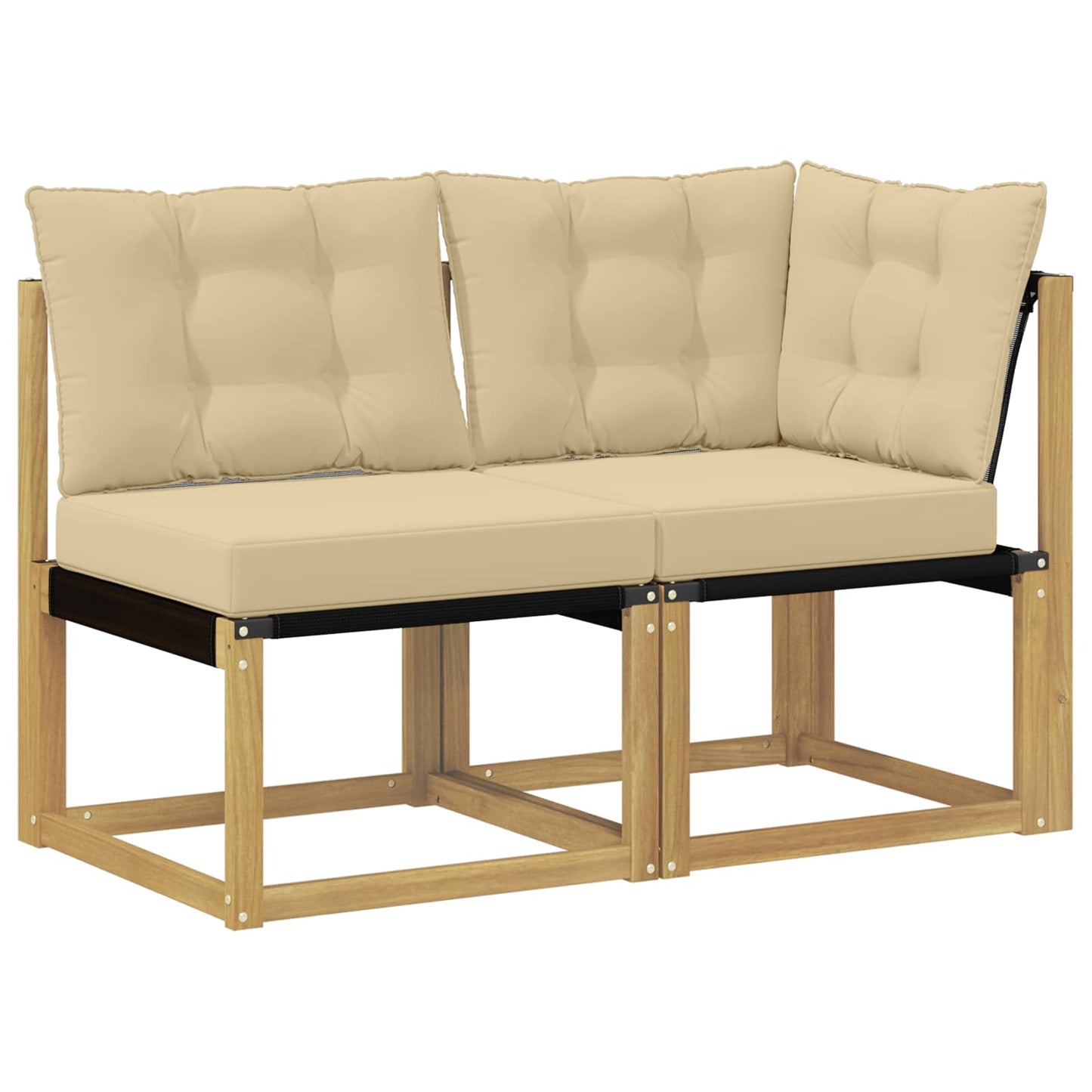 Outdoor Midden- en Hoeksalon met kussen 2 Stuk Wit