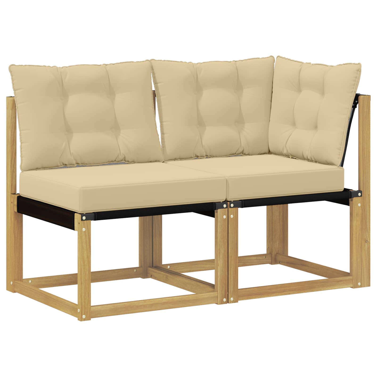 Outdoor Midden- en Hoeksalon met kussen 2 Stuk Wit