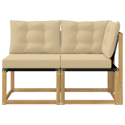 Outdoor Midden- en Hoeksalon met kussen 2 Stuk Wit