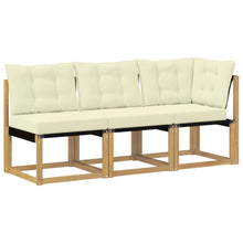 Outdoor Midden- en Hoeksalon met kussen 3 Stuk Wit