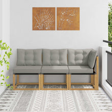Outdoor Midden- en Hoeksalon met kussen 3 Stuk Wit