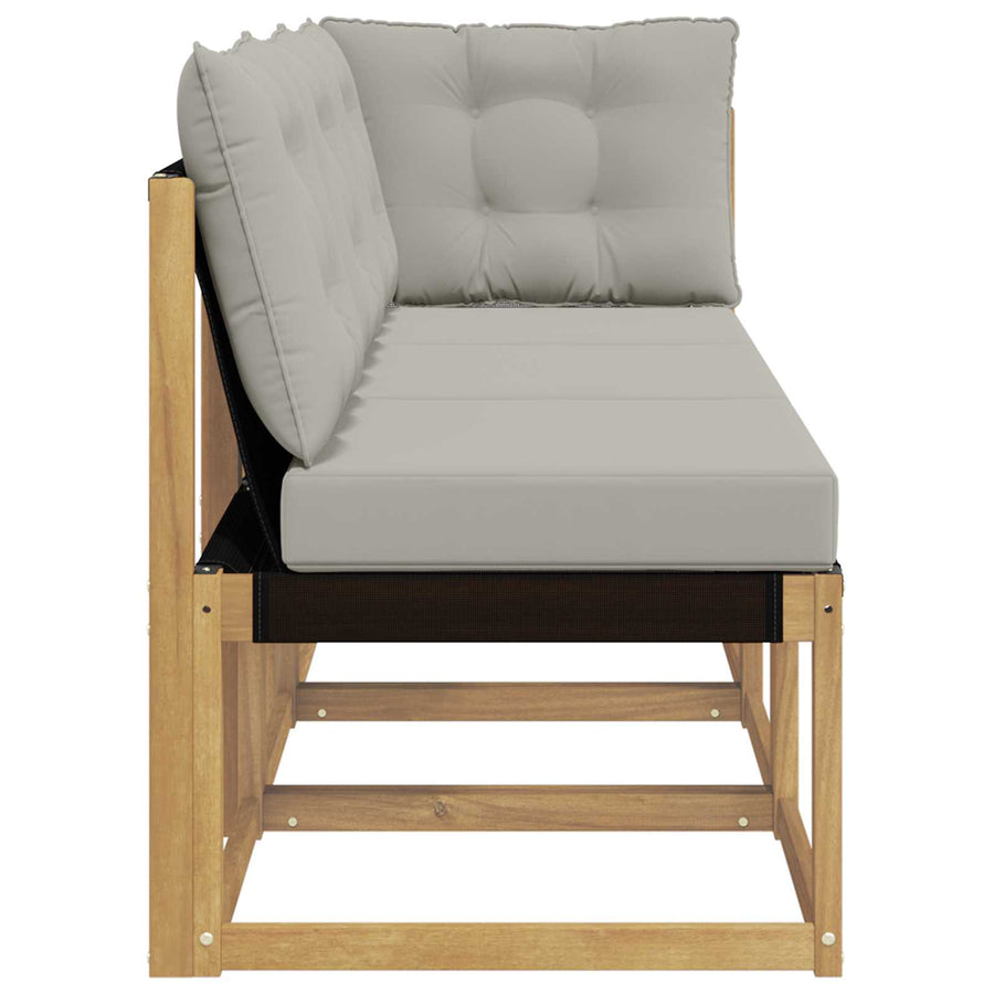 Outdoor Midden- en Hoeksalon met kussen 3 Stuk Wit