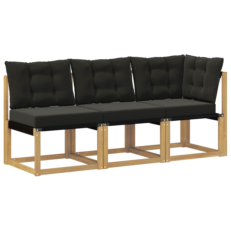 Outdoor Midden- en Hoeksalon met kussen 3 Stuk Wit