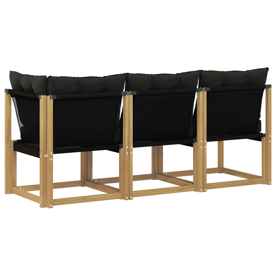 Outdoor Midden- en Hoeksalon met kussen 3 Stuk Wit