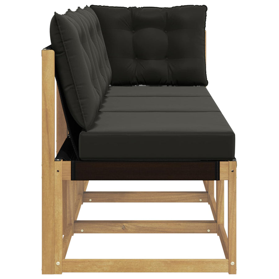 Outdoor Midden- en Hoeksalon met kussen 3 Stuk Wit