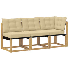 Outdoor Midden- en Hoeksalon met kussen 3 Stuk Wit