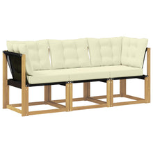 Outdoor Midden- en Hoeksalon met kussen 3 Stuk Wit