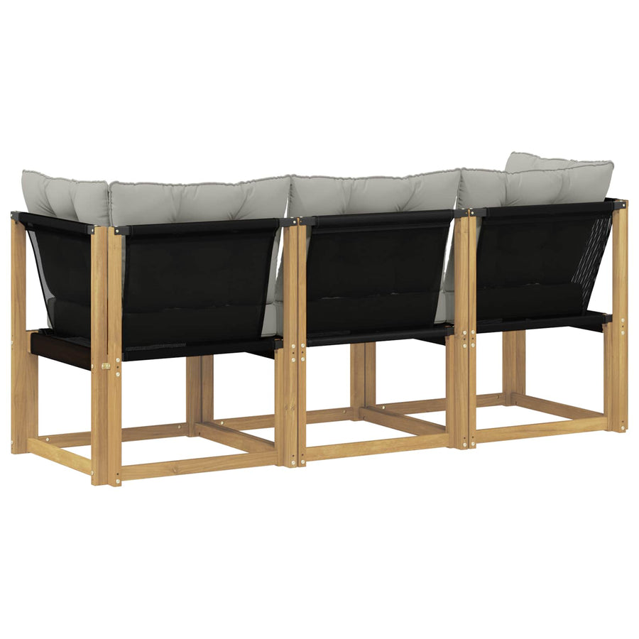 Outdoor Midden- en Hoeksalon met kussen 3 Stuk Wit