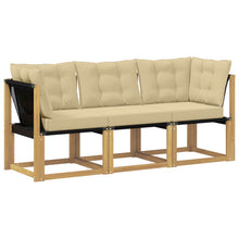 Outdoor Midden- en Hoeksalon met kussen 3 Stuk Wit