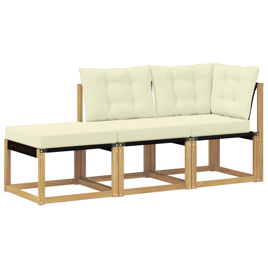 Sectie Sofa Eenheden met kussen 3 Stuk Wit
