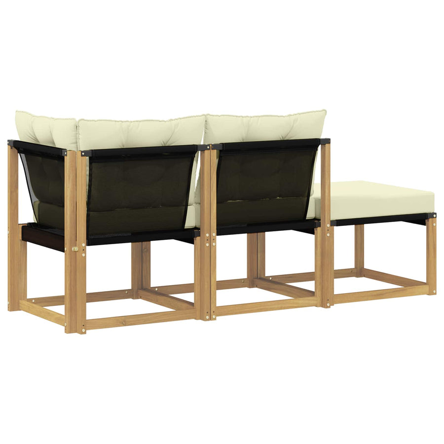 Sectie Sofa Eenheden met kussen 3 Stuk Wit