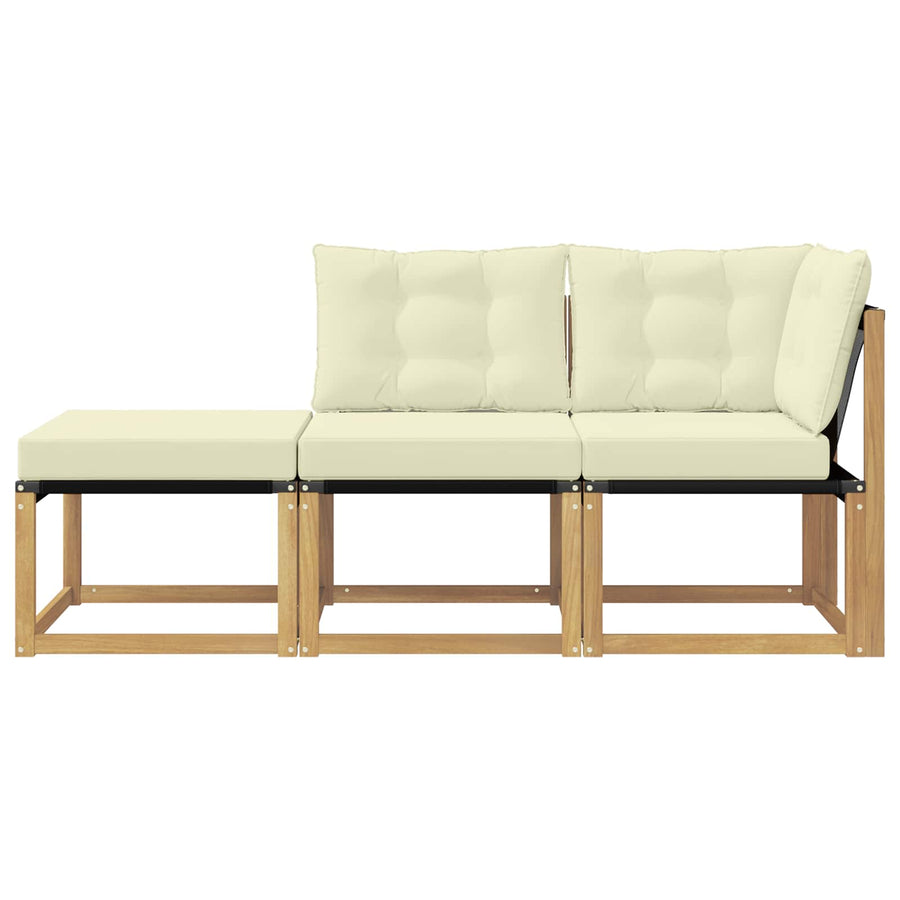 Sectie Sofa Eenheden met kussen 3 Stuk Wit