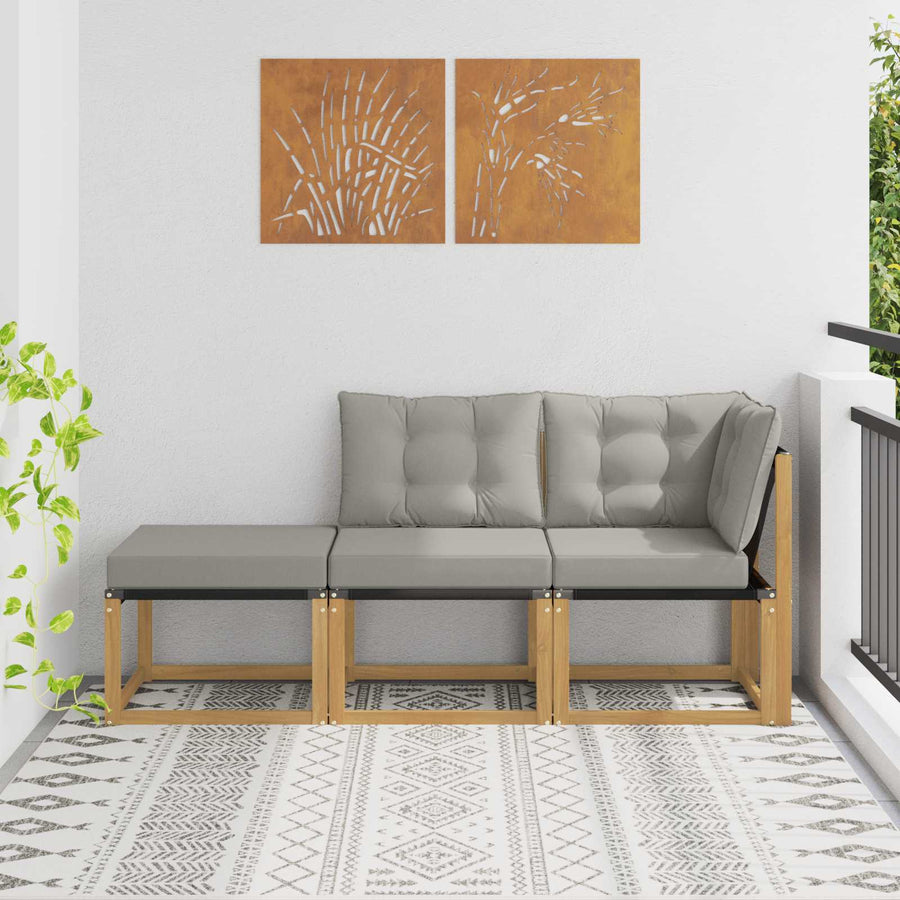 Sectie Sofa Eenheden met kussen 3 Stuk Wit