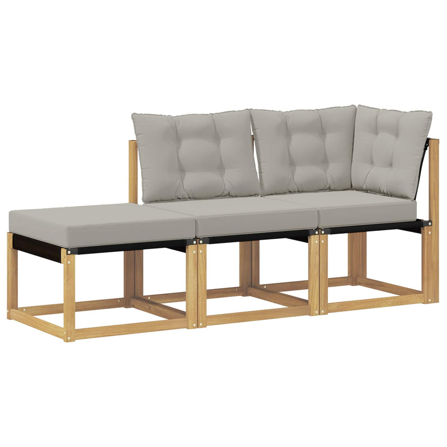 Sectie Sofa Eenheden met kussen 3 Stuk Wit