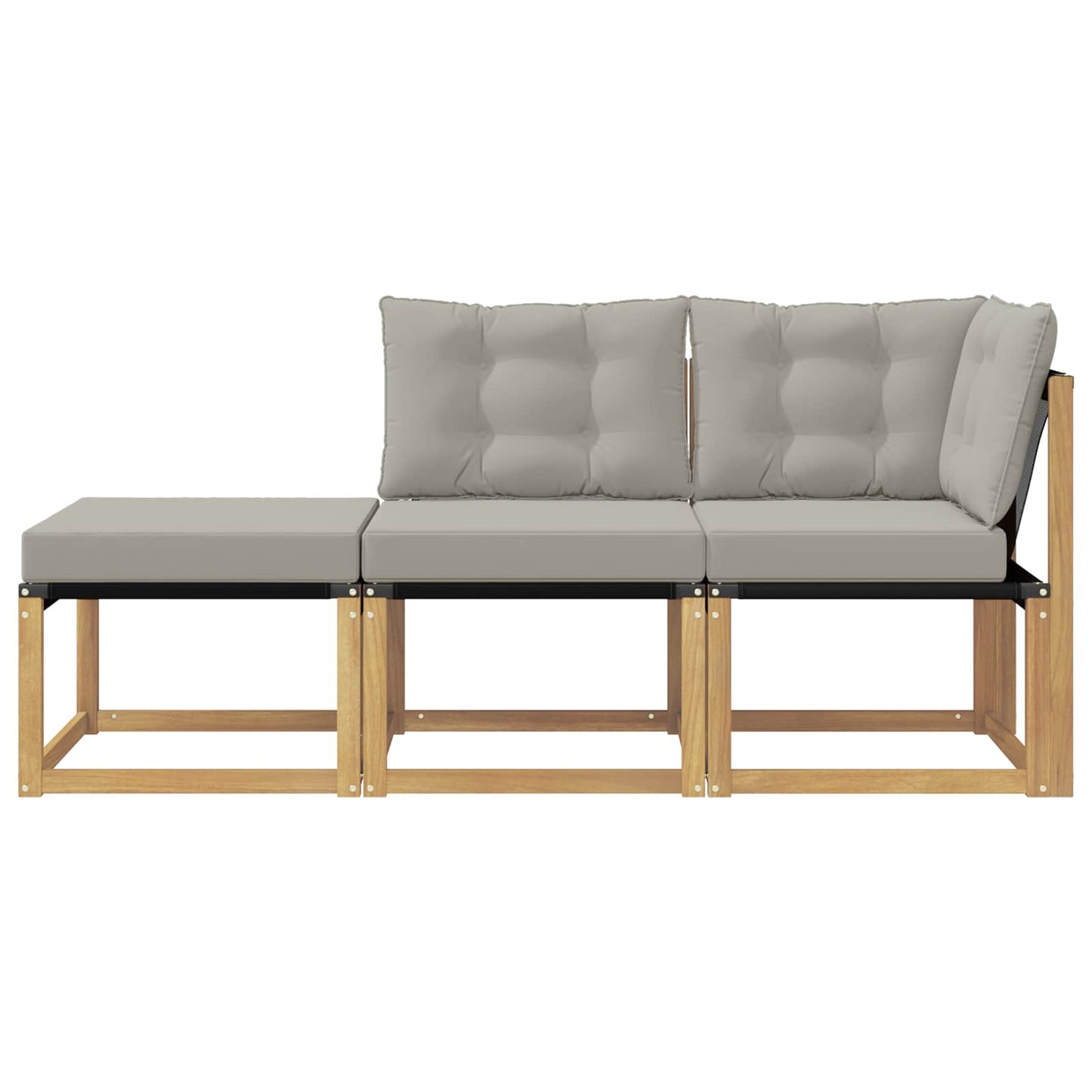 Sectie Sofa Eenheden met kussen 3 Stuk Wit