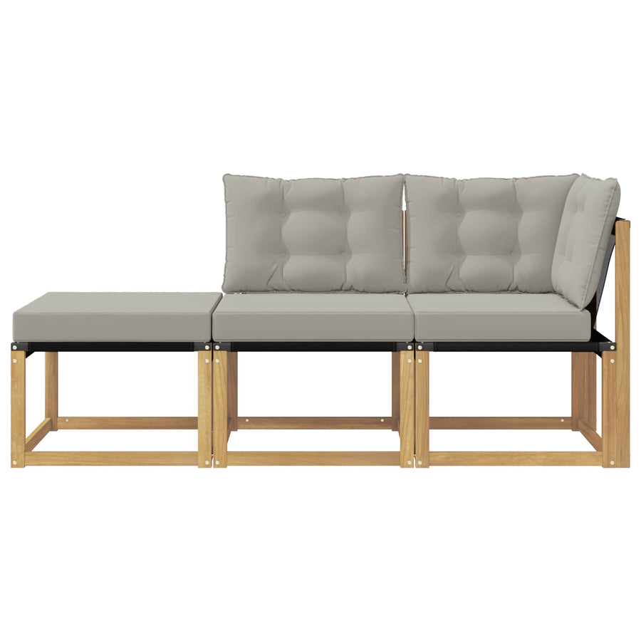 Sectie Sofa Eenheden met kussen 3 Stuk Wit