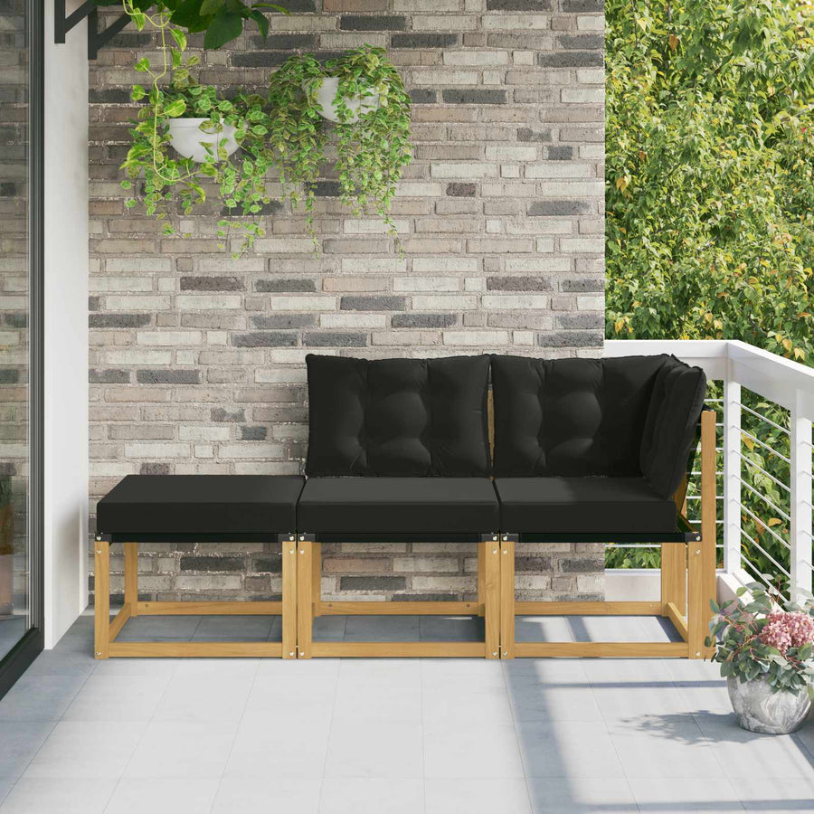 Sectie Sofa Eenheden met kussen 3 Stuk Wit