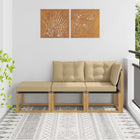 Sectional Sofa Units with Cushion 3 Piece White