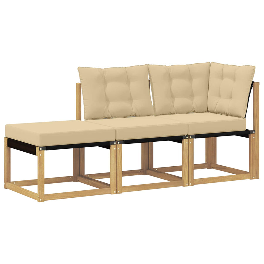 Sectie Sofa Eenheden met kussen 3 Stuk Wit
