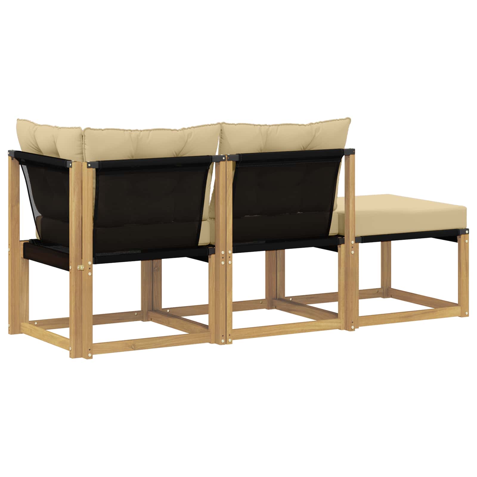 Sectie Sofa Eenheden met kussen 3 Stuk Wit