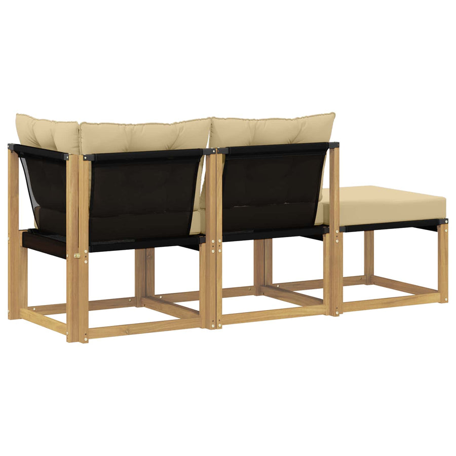 Sectie Sofa Eenheden met kussen 3 Stuk Wit