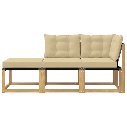Sectie Sofa Eenheden met kussen 3 Stuk Wit