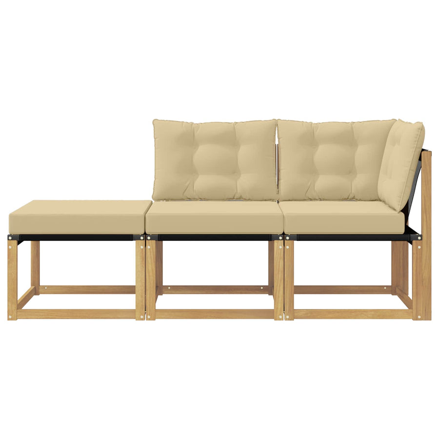 Sectie Sofa Eenheden met kussen 3 Stuk Wit