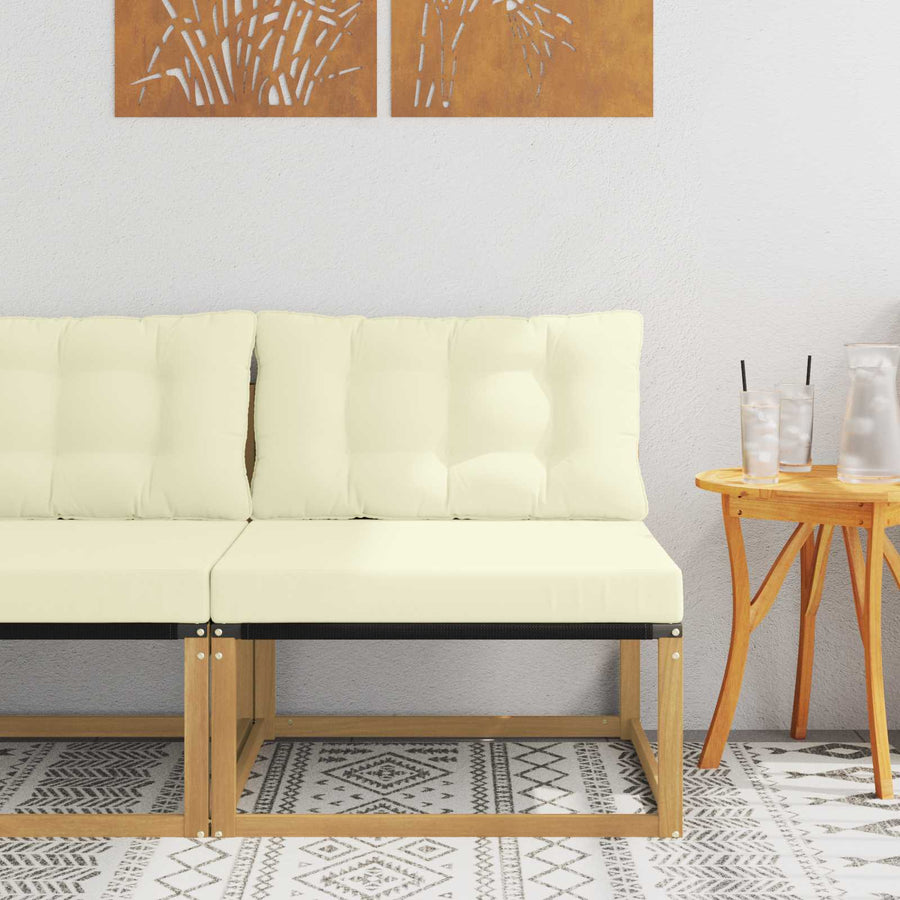 Buiten Midden Sofa met kussen Wit 79 x 83 x 73 cm staal