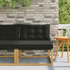 Modulaire buitenbank wit 79x83x73 cm staal acaciahout