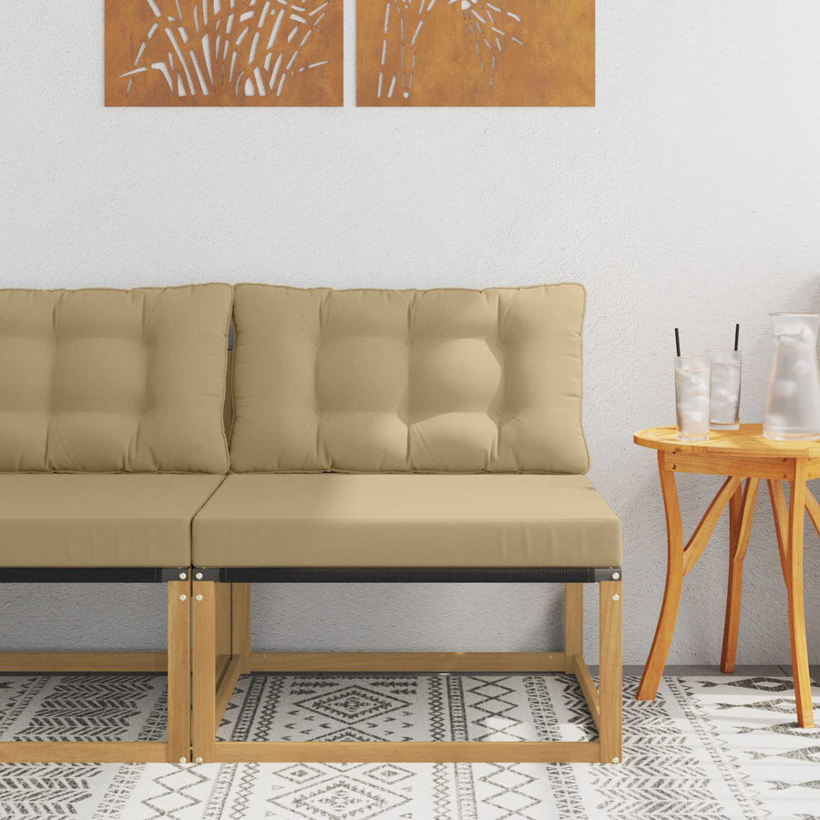 Buiten Midden Sofa met kussen Wit 79 x 83 x 73 cm staal