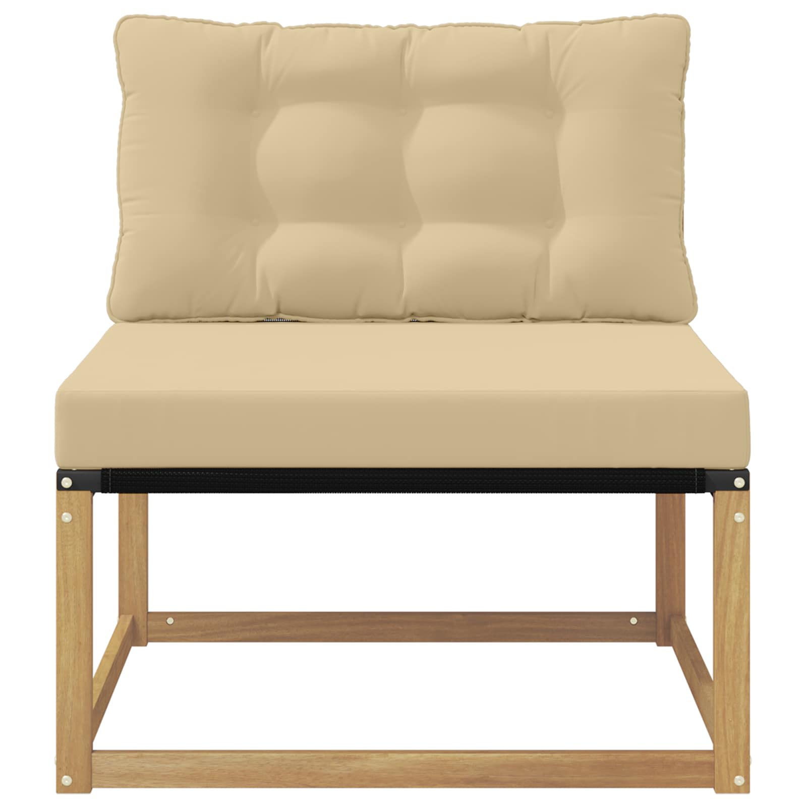 Buiten Midden Sofa met kussen Wit 79 x 83 x 73 cm staal