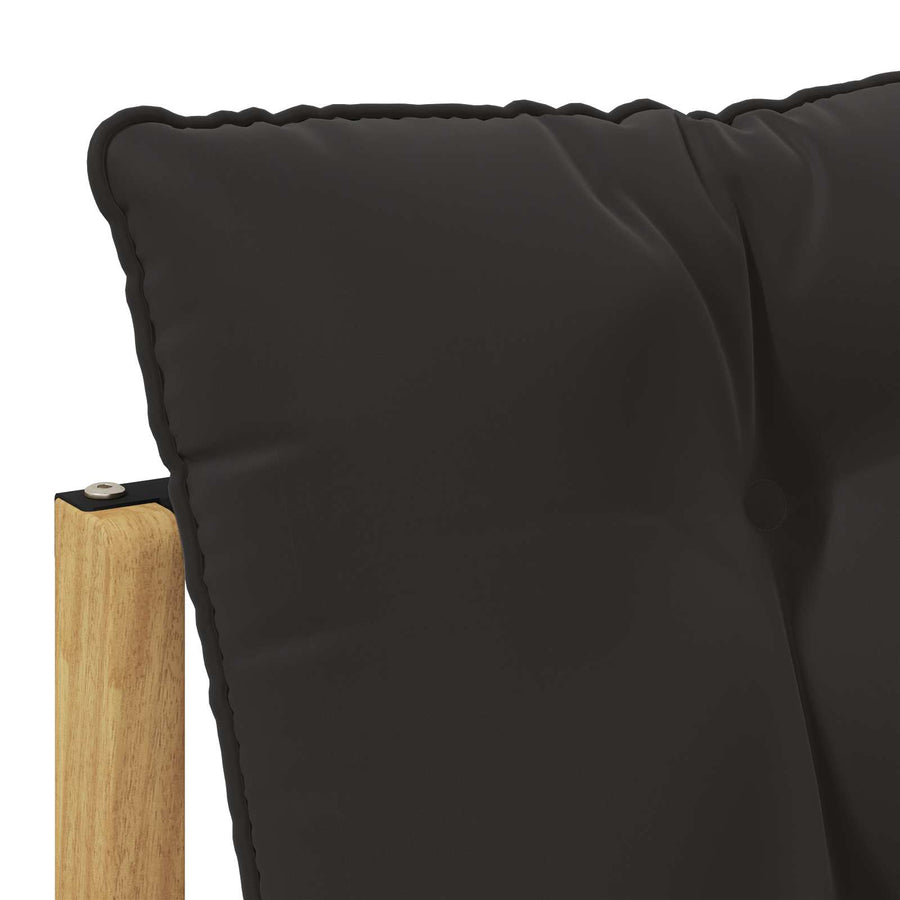 Buiten Hoek Sofa Massief Acaciahout en Textilene Wit