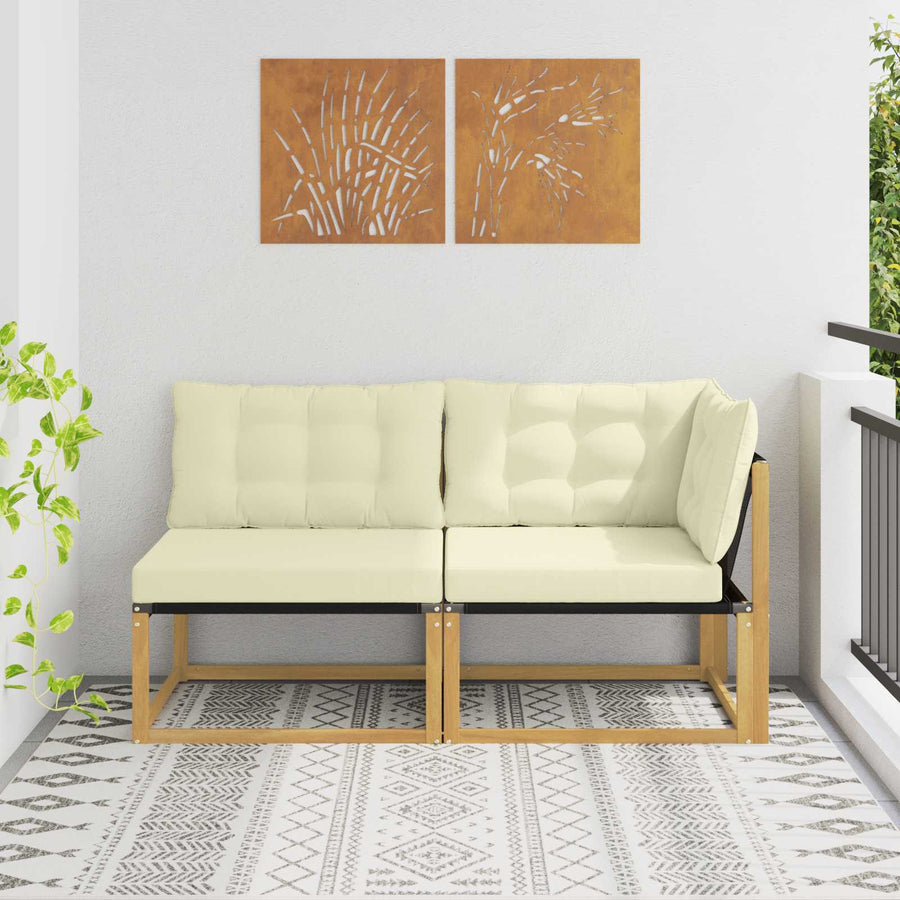 Sectie Sofa Eenheden met kussen Wit 162,5 x 83 x 73 cm