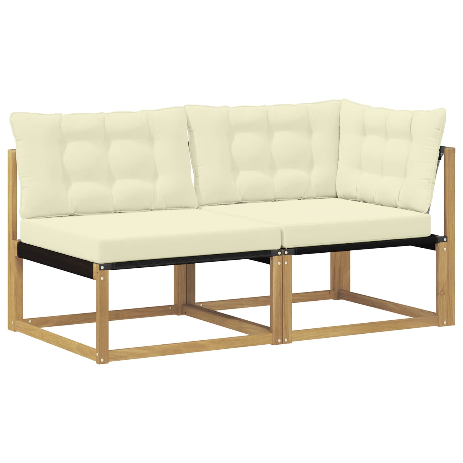 Sectie Sofa Eenheden met kussen Wit 162,5 x 83 x 73 cm