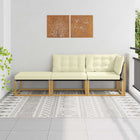 Modulaire tuinbank acaciahout wit 241,5x83x73 cm